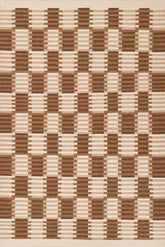 Scandi SCN-3 Wool/Cotton Handwoven Striped Reversible Area Rug – Modern Geometric Style